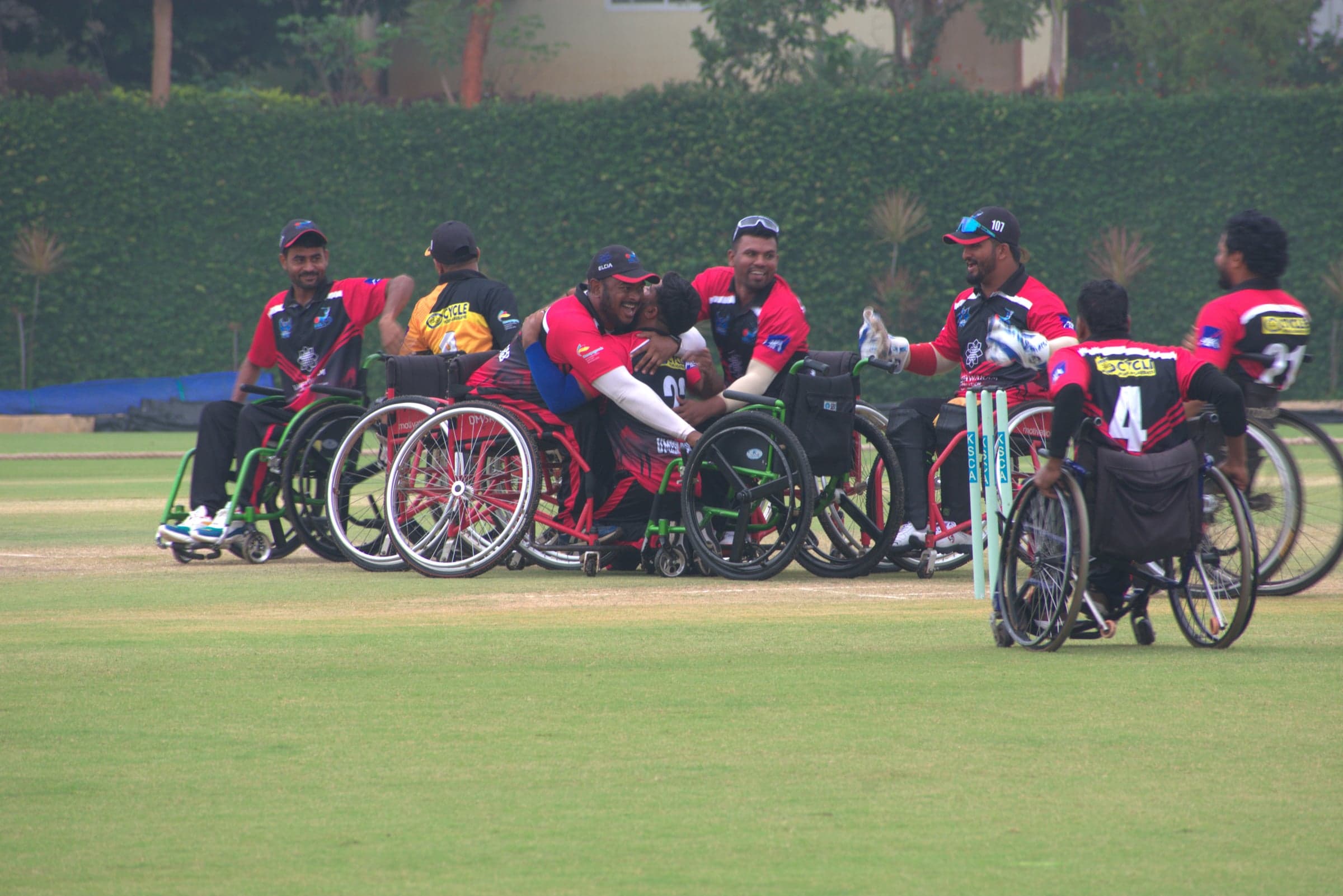 DMSA Bangalore wheelchair cricket team